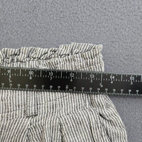 LOFT Women S Pinstripe Relaxed Linen Blend Casual Pants With Elastic Waist - Picture 12 of 13